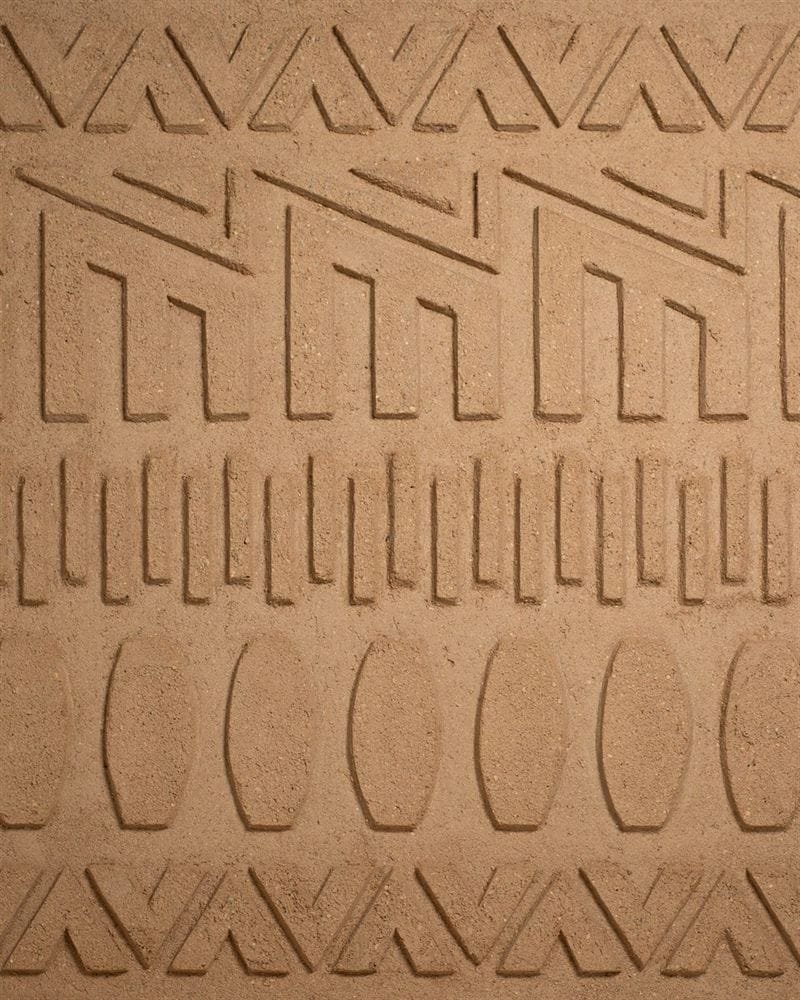Clayworks anaglyptic demi rustic terracotta ter 08 clay plaster sample swatch