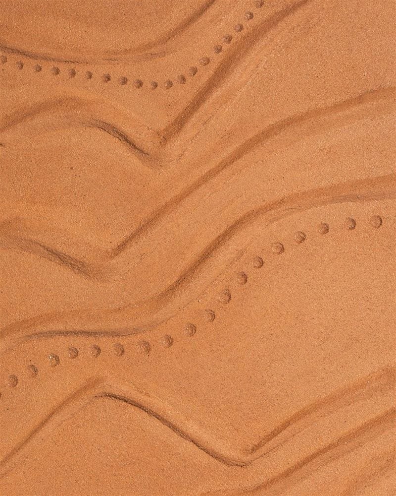 Clayworks anaglyptic demi rustic yellow yel 01 clay plaster sample swatch