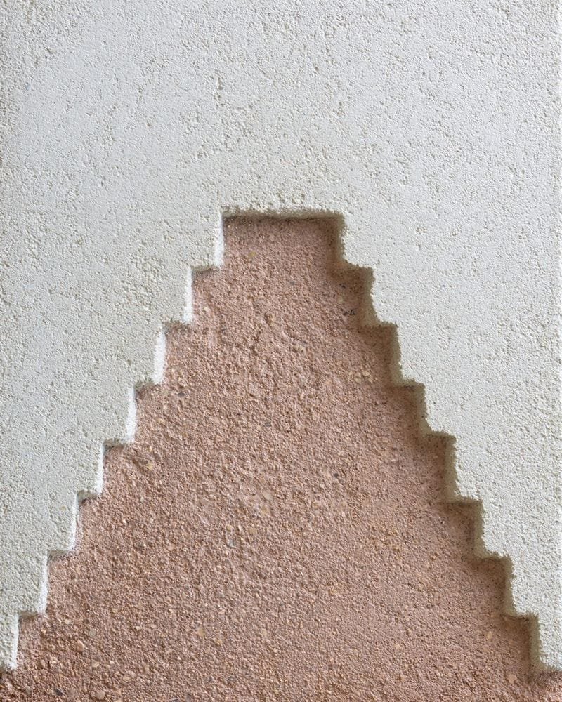 Clayworks anaglyptic two tone clay plaster sample swatch