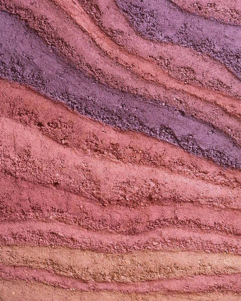 Clayworks rammed earth finish texture 02 clay plaster sample swatch