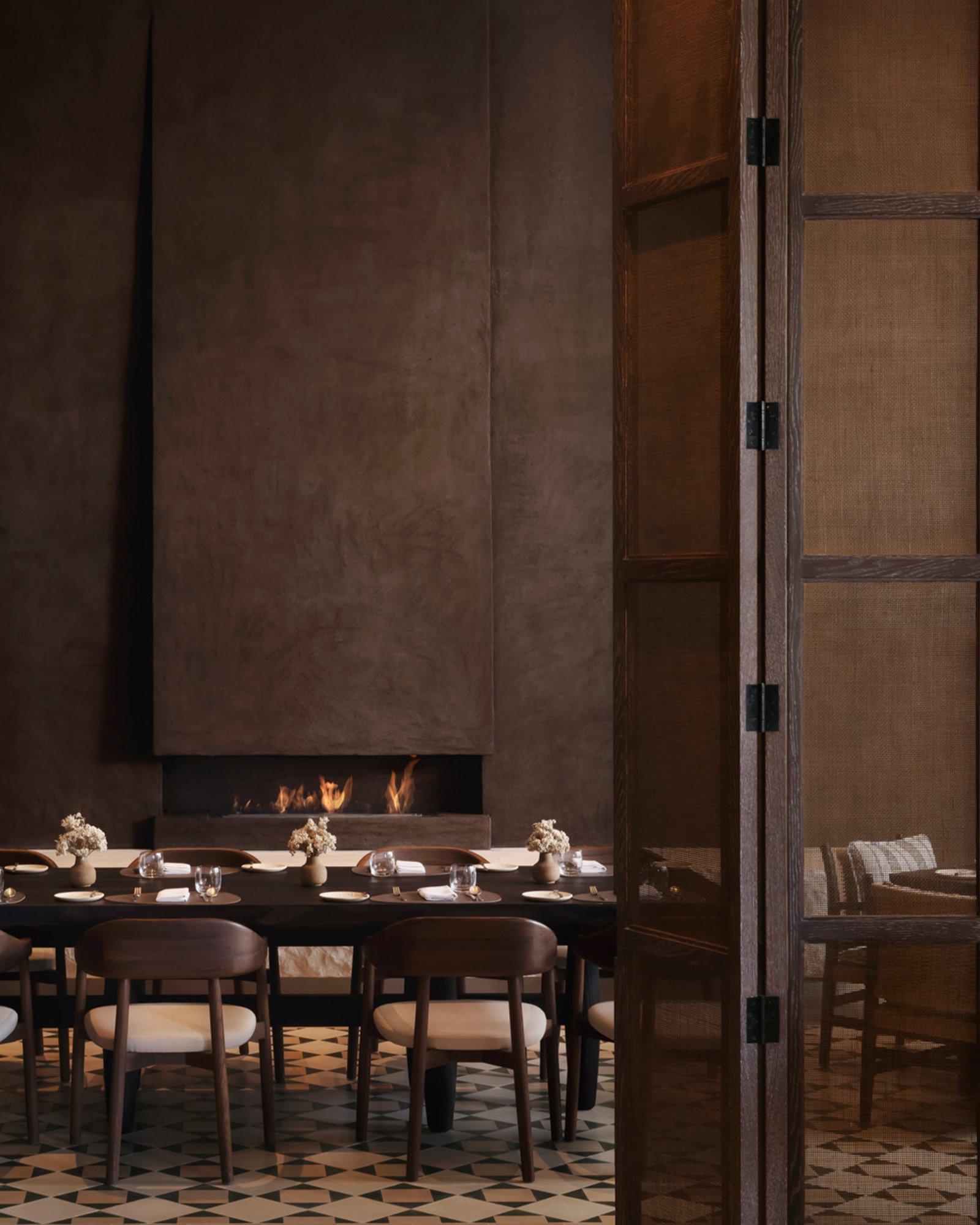 Demi-Rustic clay plaster in a custom brown at Desert Rock Resort, Red Sea, Saudi Arabia.