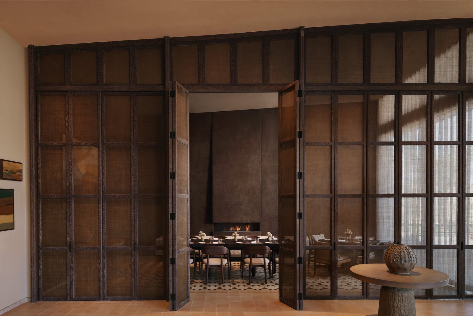 Demi-Rustic clay plaster in custom brown at Desert Rock Resort, Red Sea.