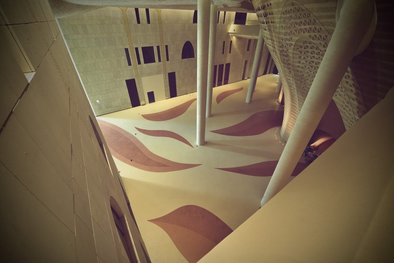 Microcement atrium floor at the King Fahad Cultural Centre, Riyadh