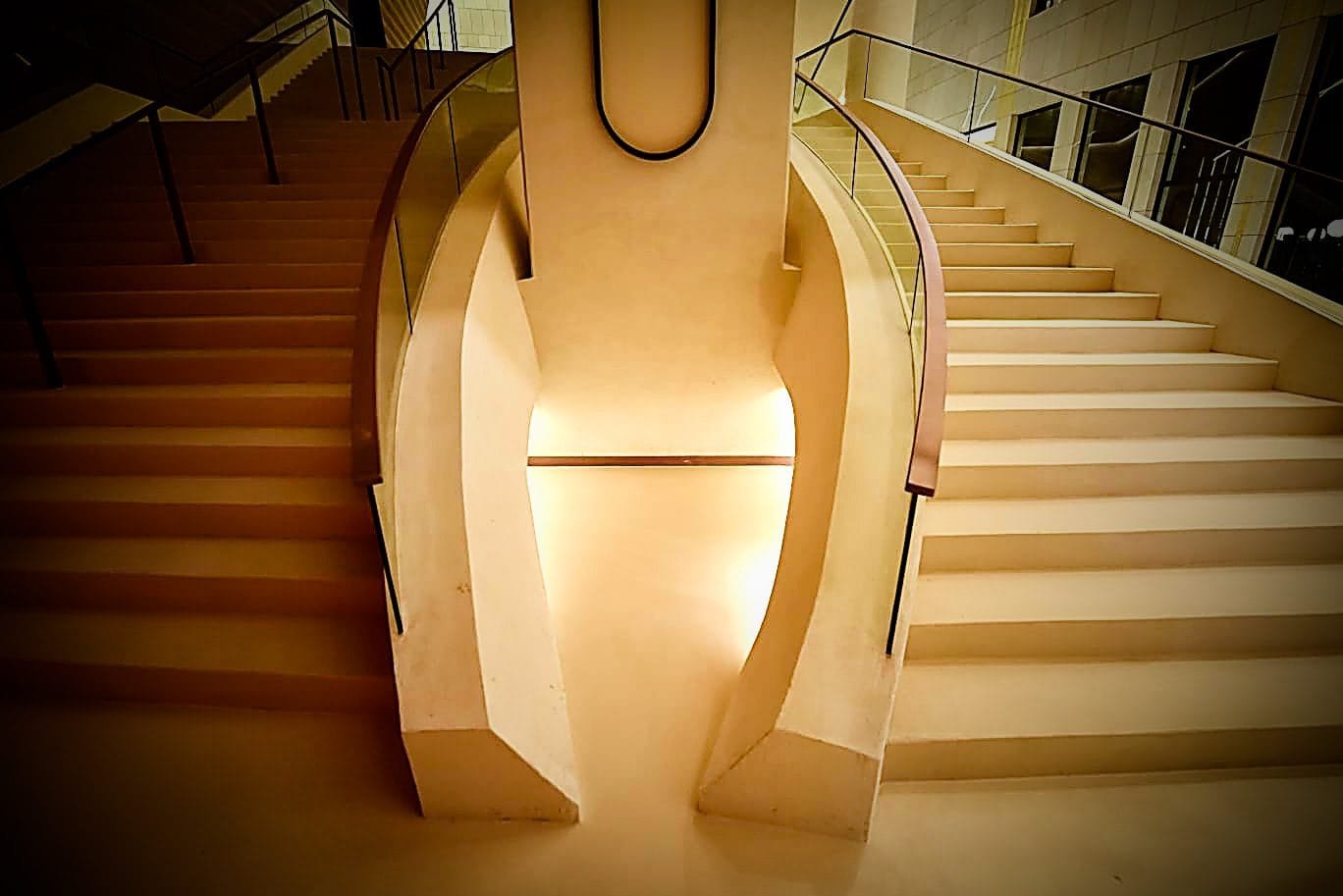 Microcement staircase at King Fahad Cultural Centre, Riyadh
